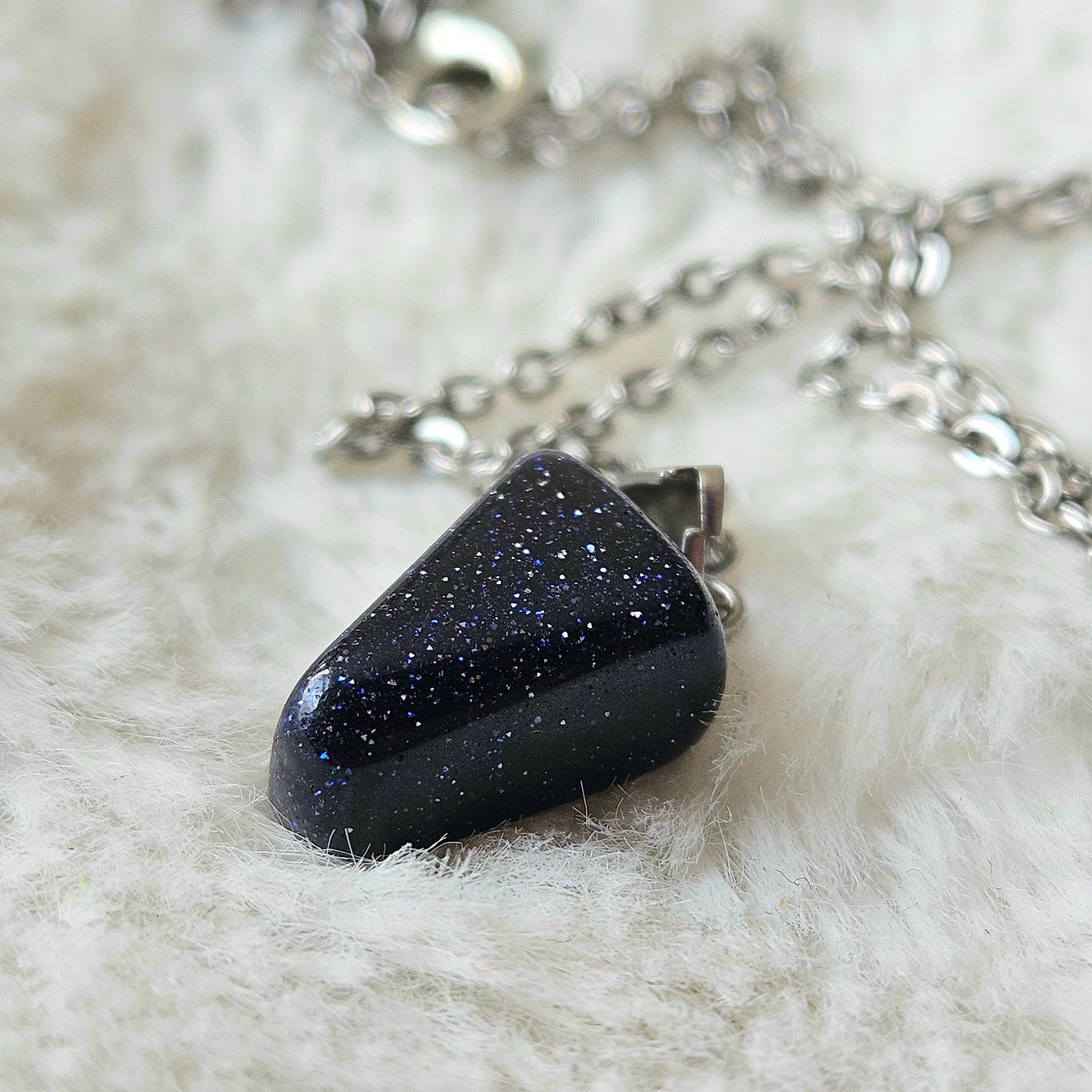 Blue Goldstone necklace