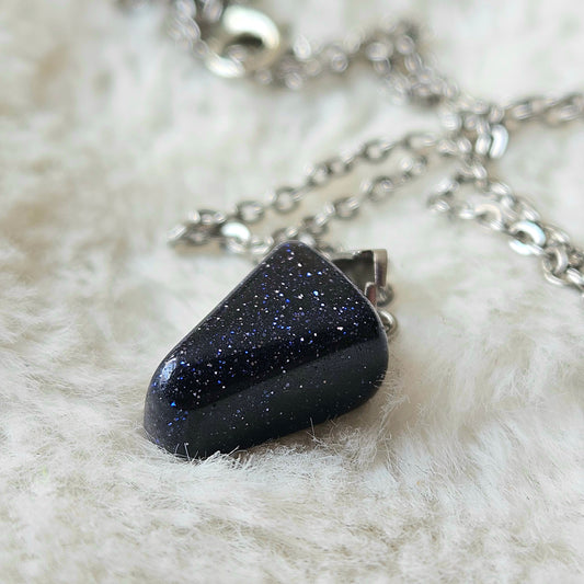 Blue Goldstone necklace