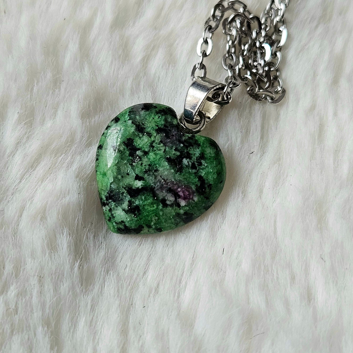 Ruby Zoisite Heart necklace