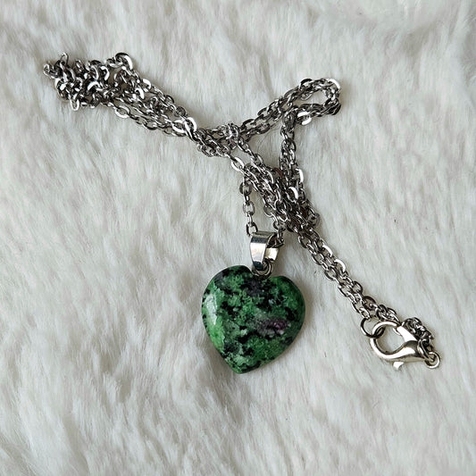 Ruby Zoisite Heart necklace