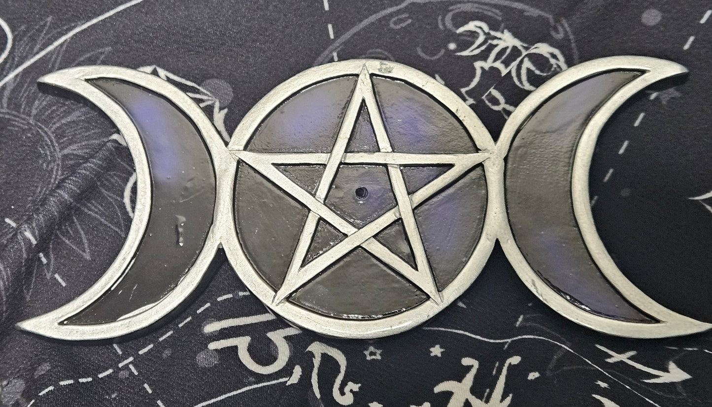 Triple Moon Incense Burner