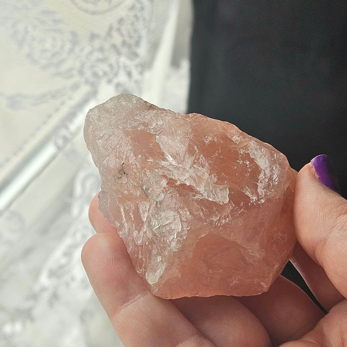 Rose quartz chunk