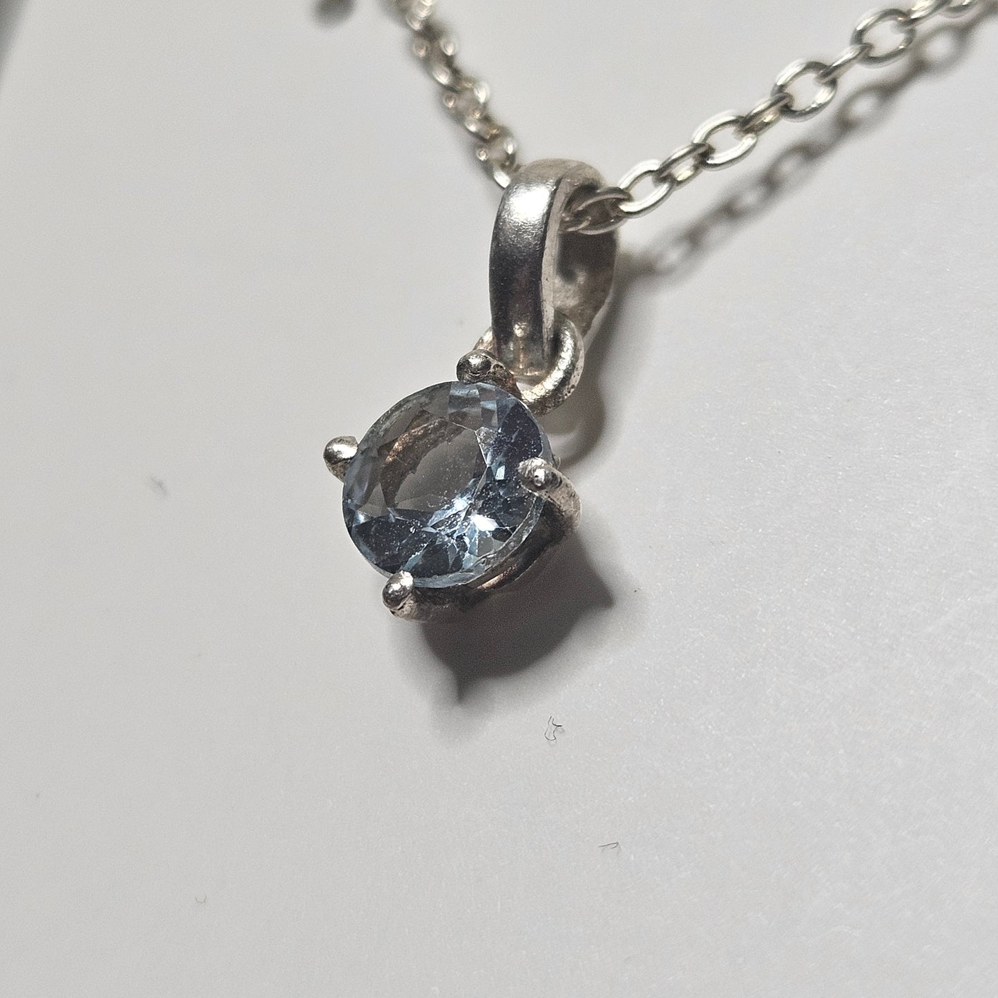 Aquamarine Sterling Silver Necklace