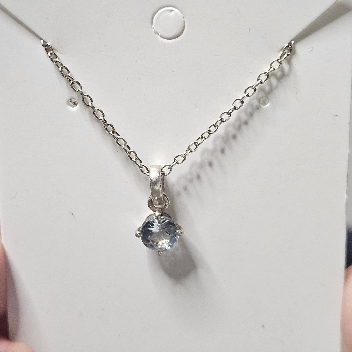 Aquamarine Sterling Silver Necklace