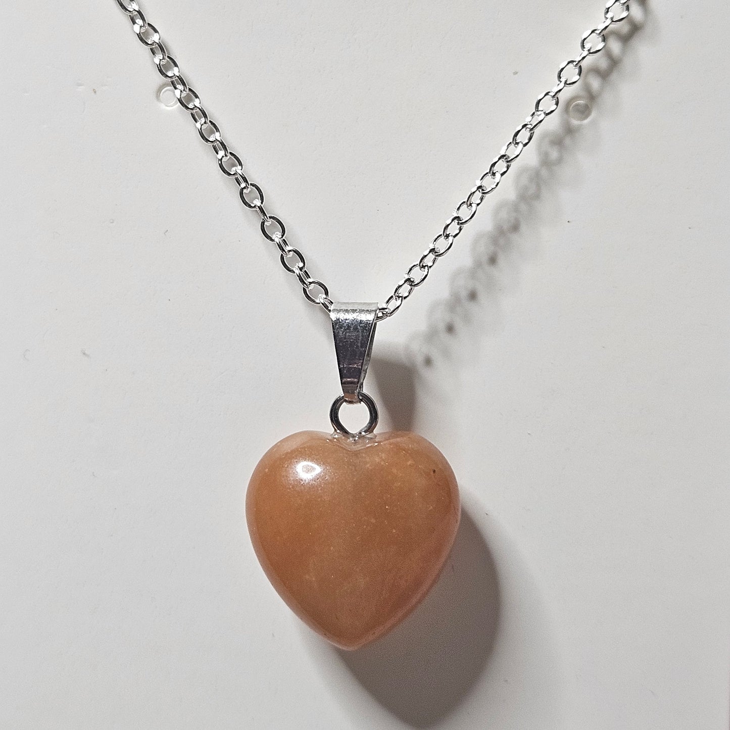 Sterling Silver Carnelian Heart Necklace