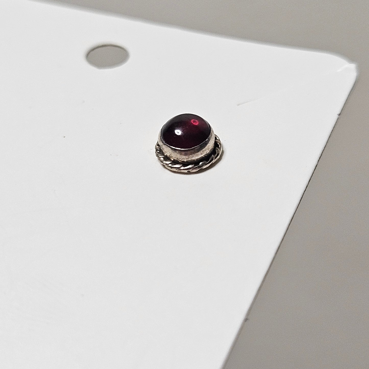 Garnet Sterling Silver Studs