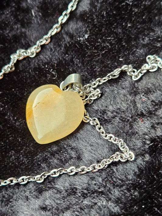 Calcite Heart Necklace