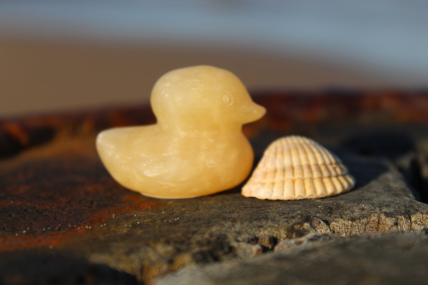 Orange Calcite Duck