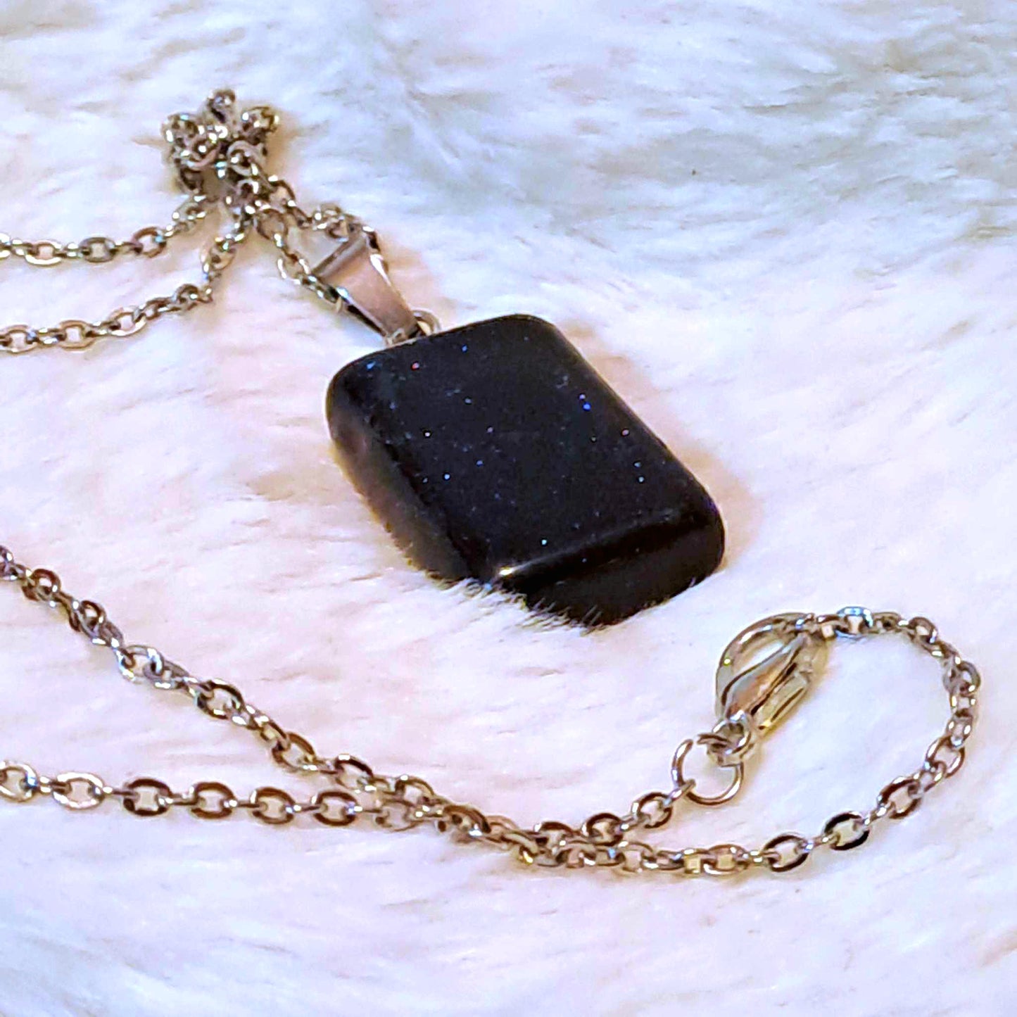 Blue Goldstone necklace