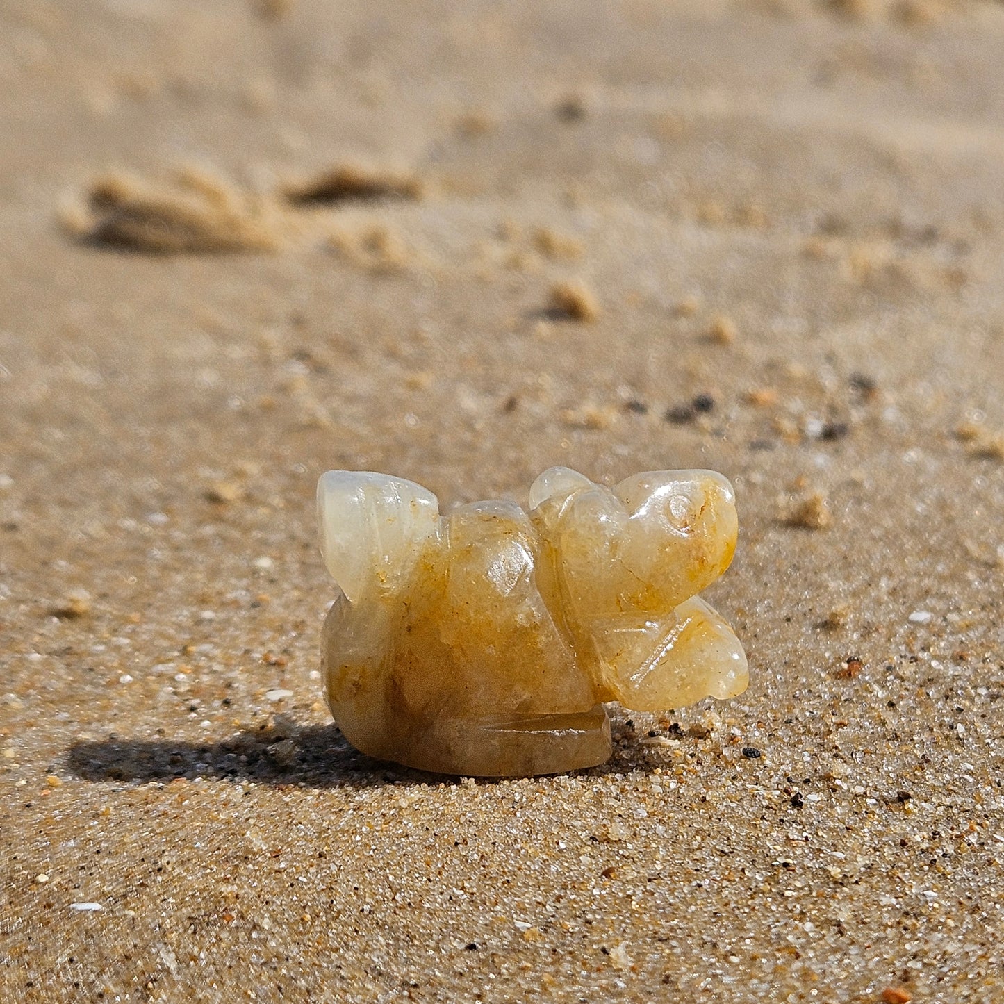 Calcite Squirrel Carving