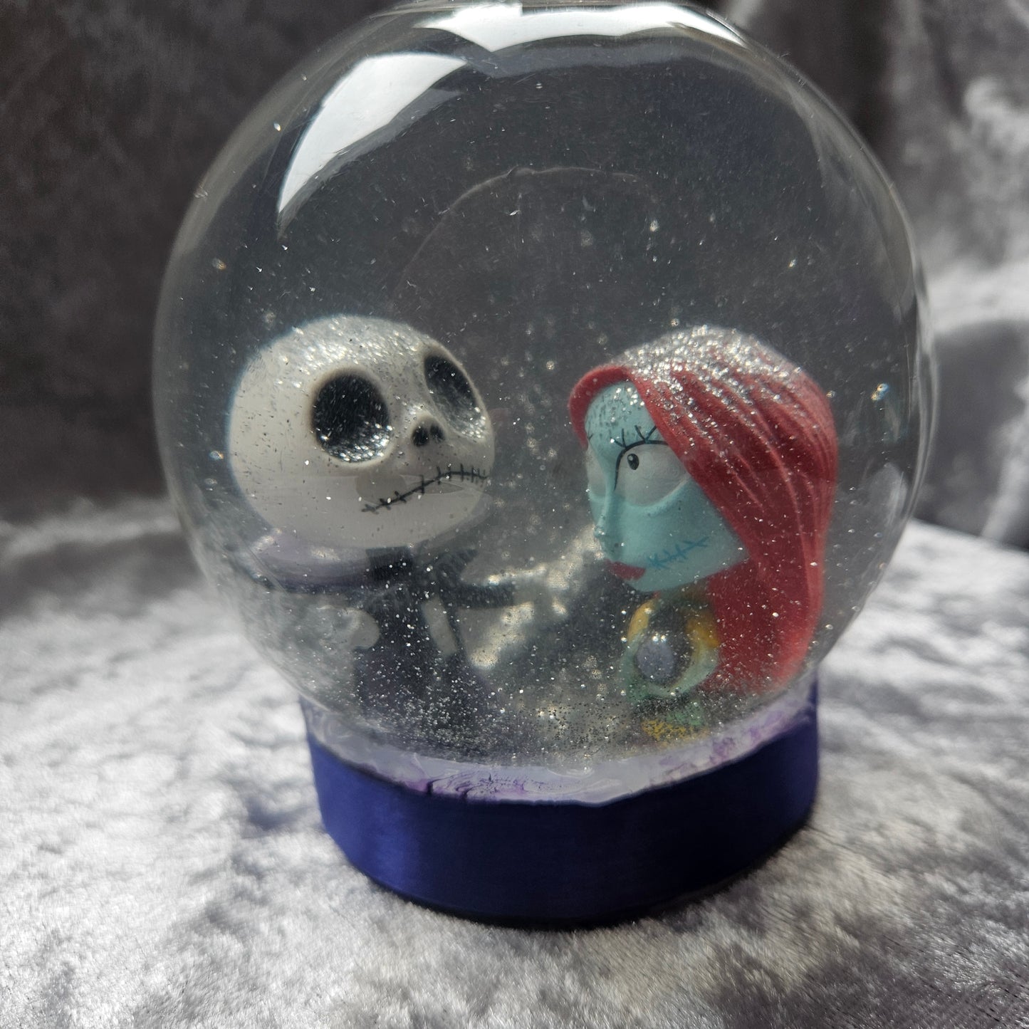 Jack and Sally Glitter Globe