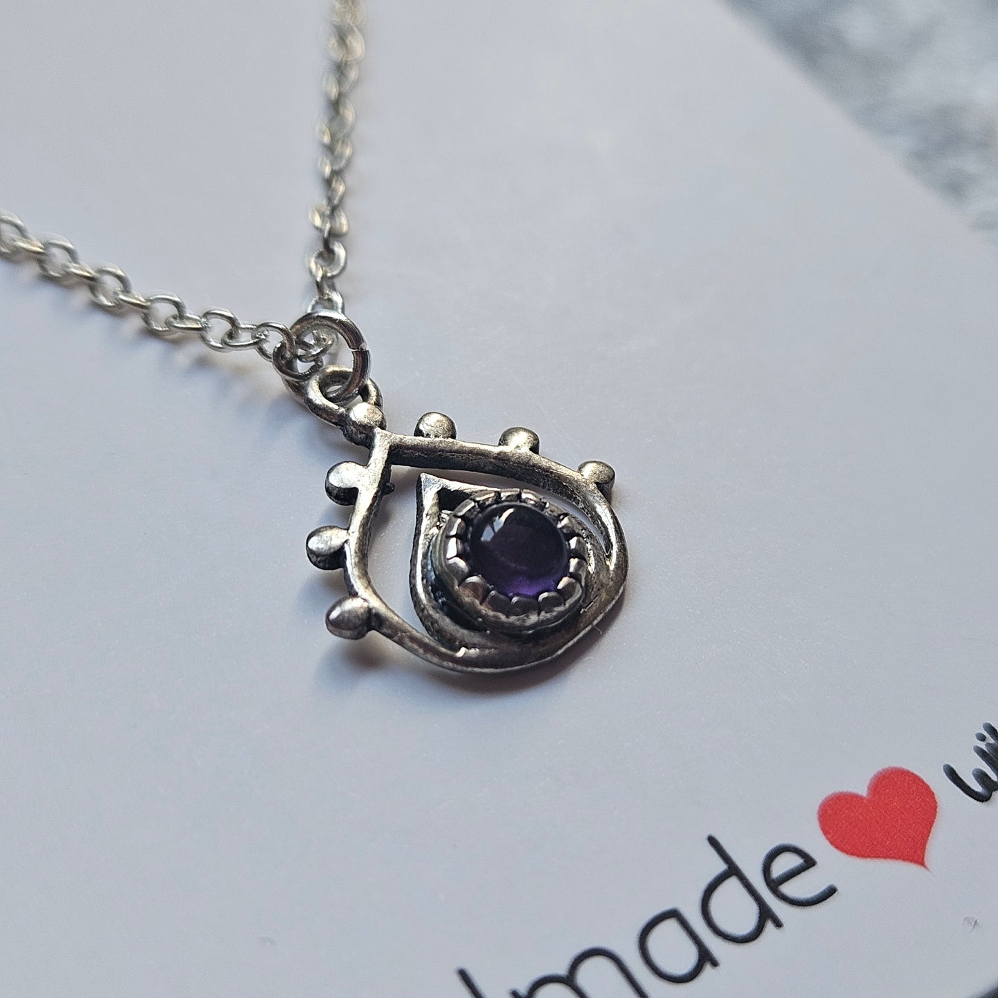 Sterling Silver Amethyst Necklace