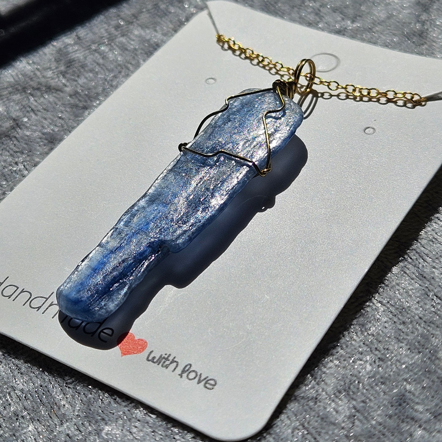 Wire Wrapped Kyanite Necklace