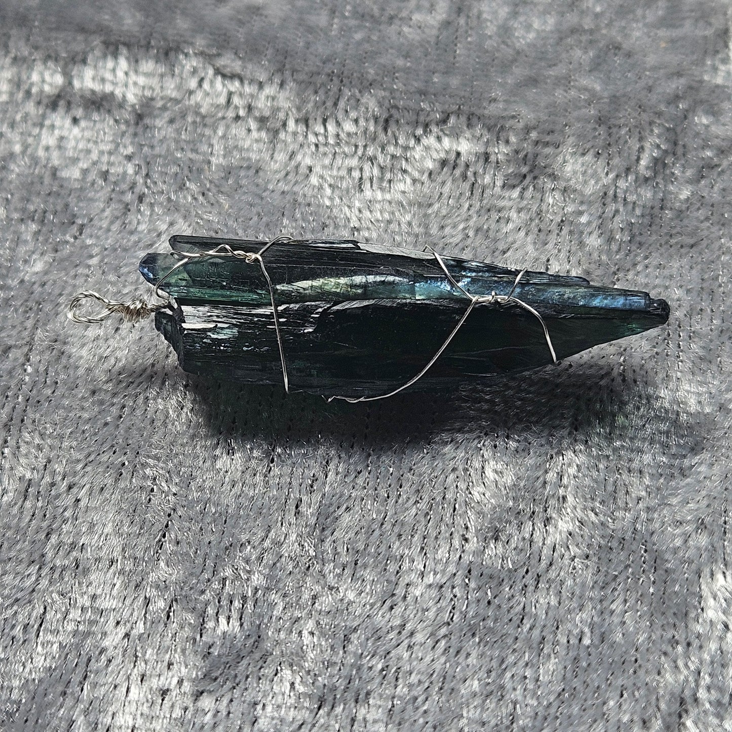 Wire Wrapped Vivianite Necklace