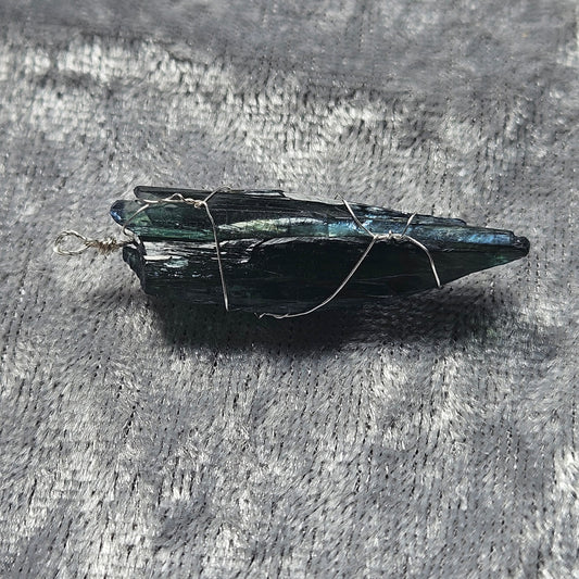 Wire Wrapped Vivianite Necklace