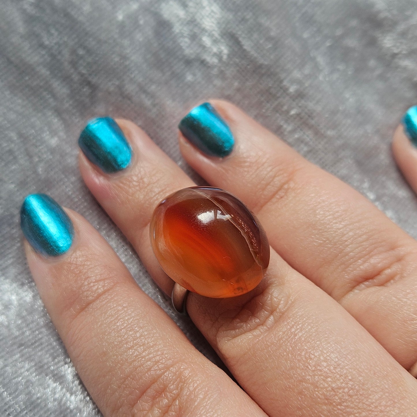 Adjustable Carnelian Ring