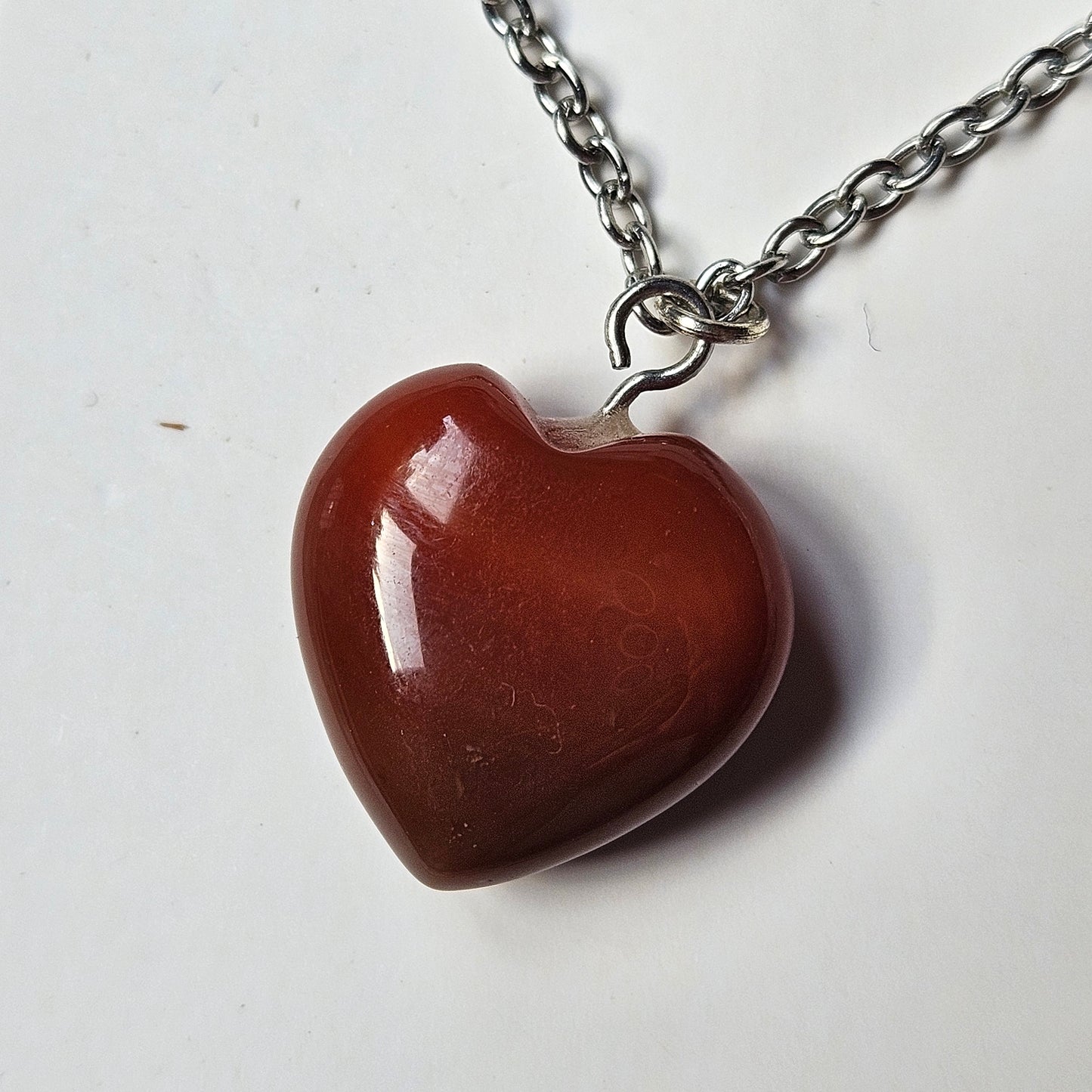 Carnelian Heart Necklace
