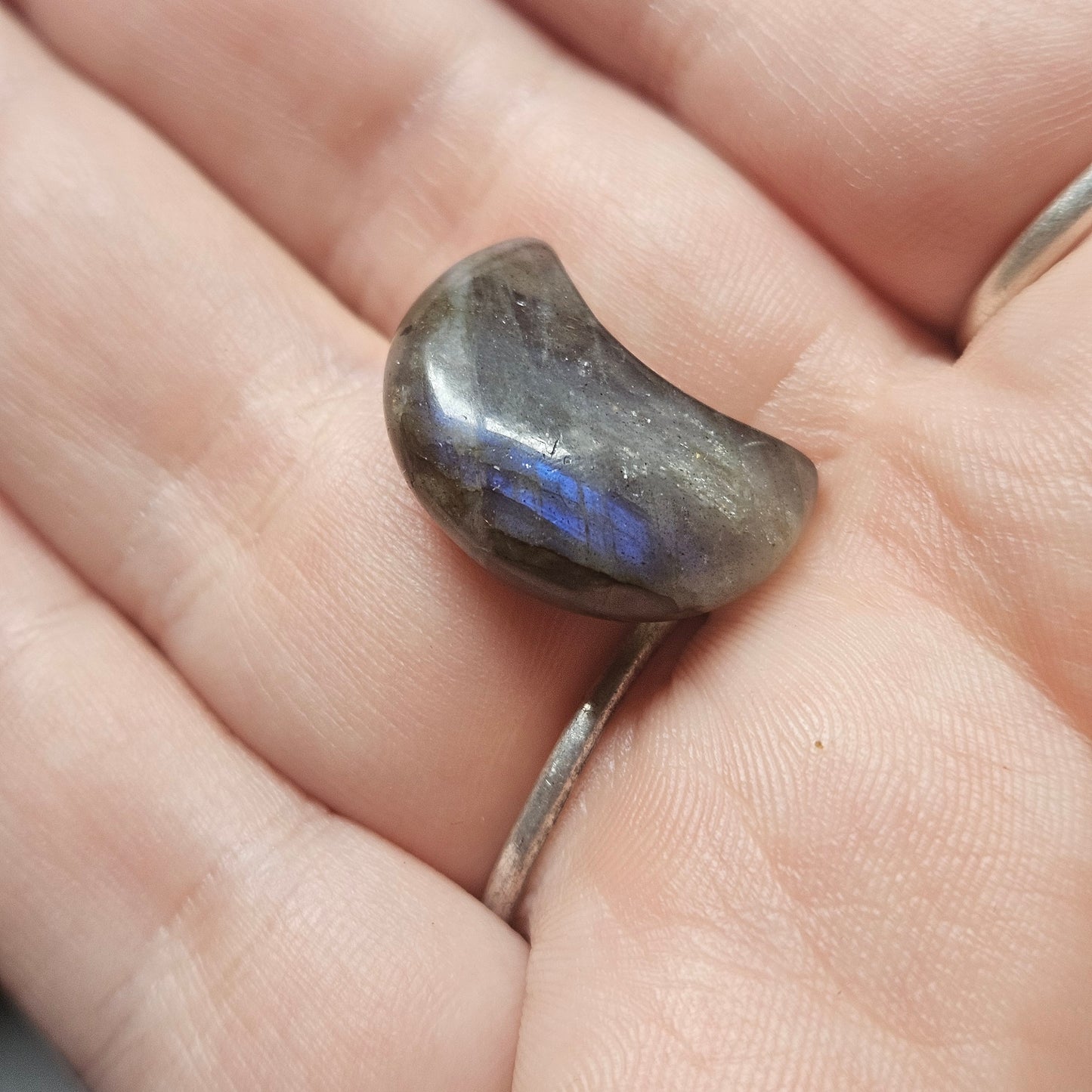 Labradorite Moon Carving