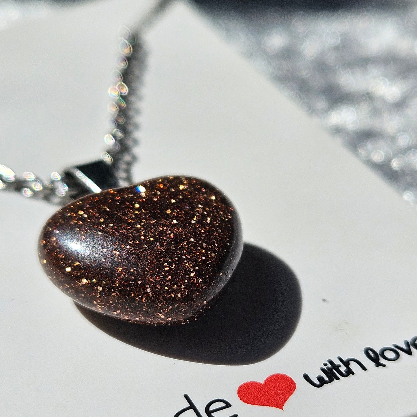 Goldstone Heart Necklace