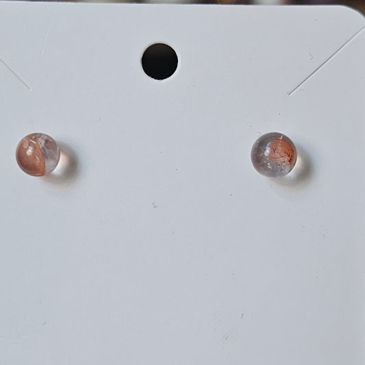 Sterling Silver Fire Quartz Studs