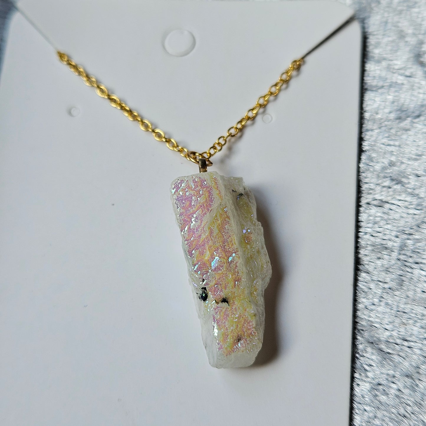 Aura Coated Citrine Necklace