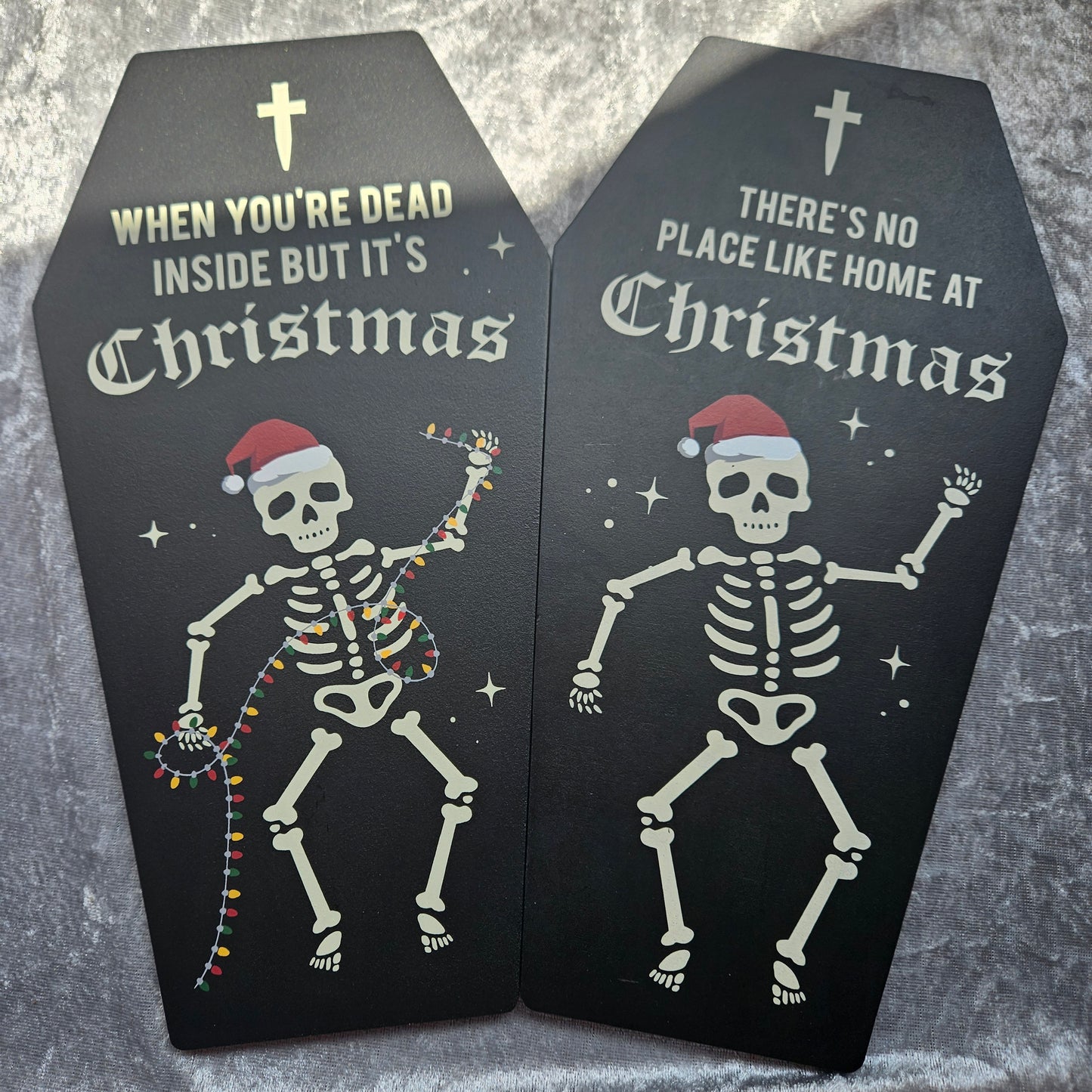 Skeleton Christmas Plaque
