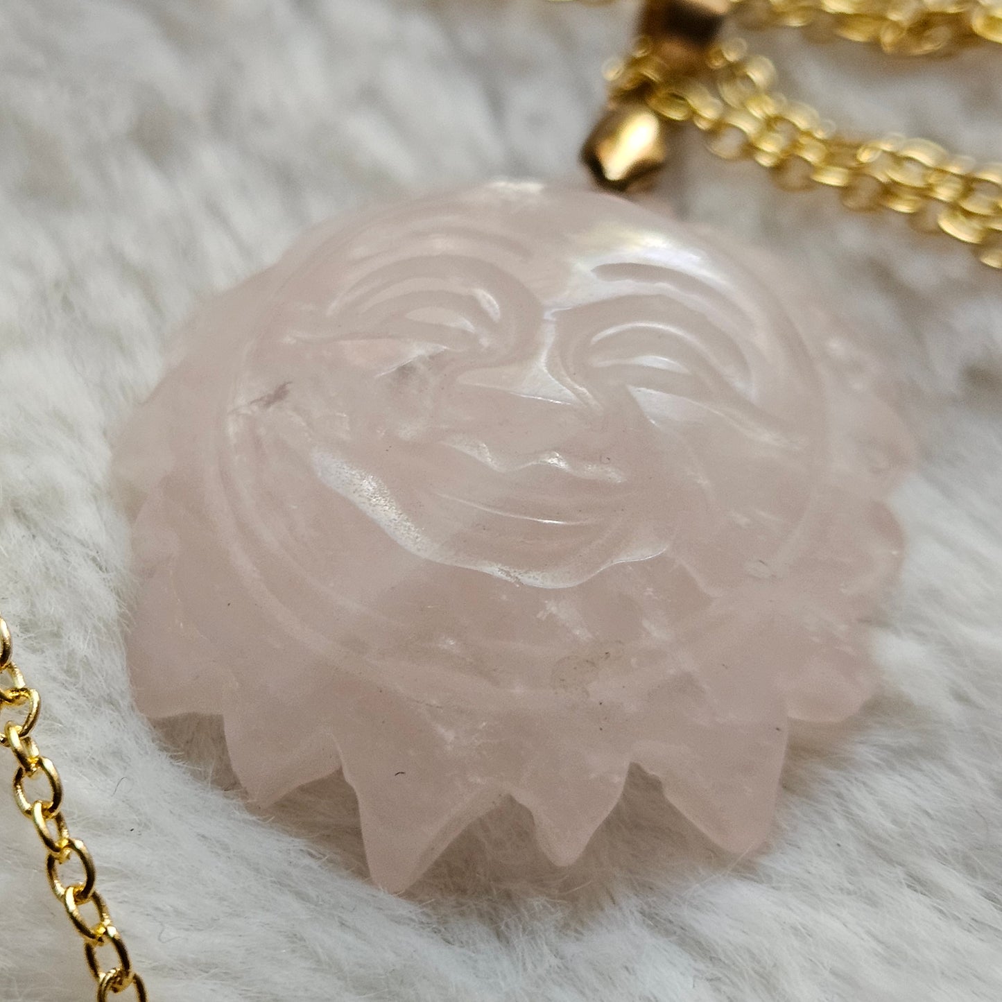 Rose Quartz Sun Necklace