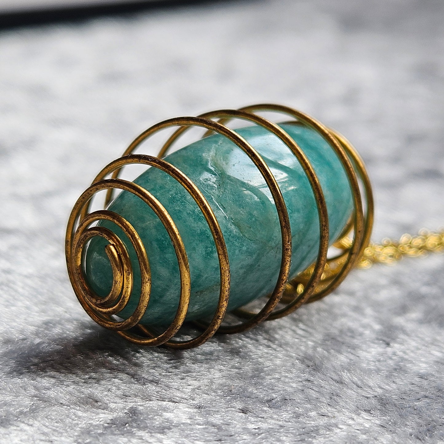 Amazonite Gold Necklace