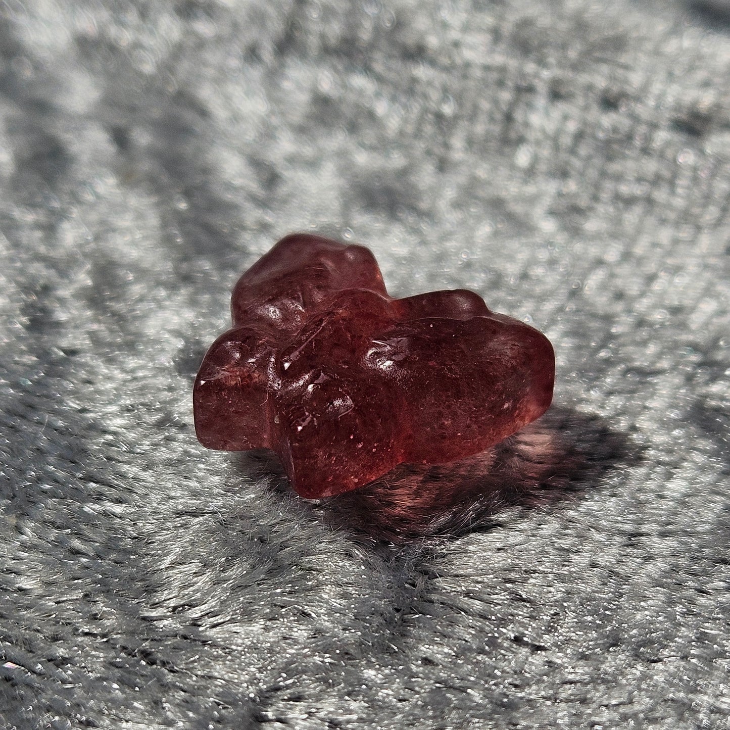 Strawberry Quartz Butterfly Mini Carving