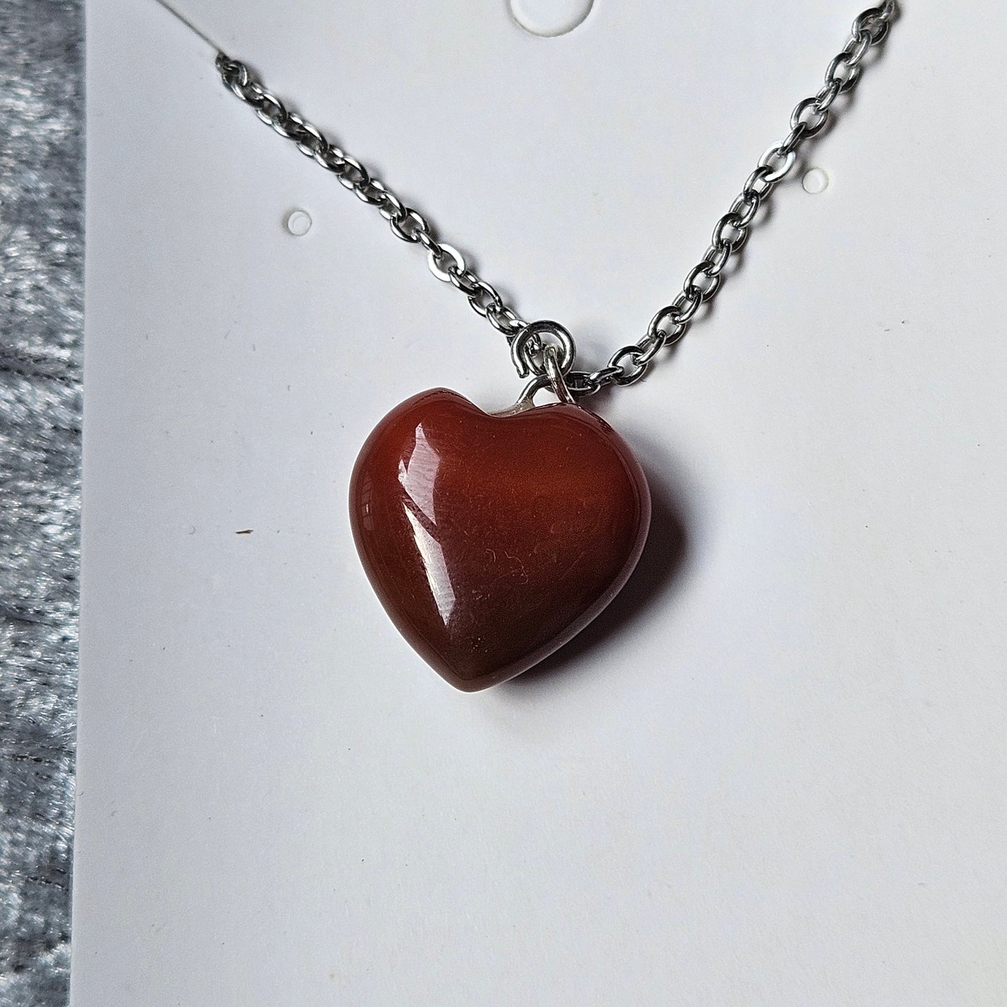 Carnelian Heart Necklace