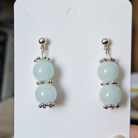 Aquamarine Sterling Silver Studs