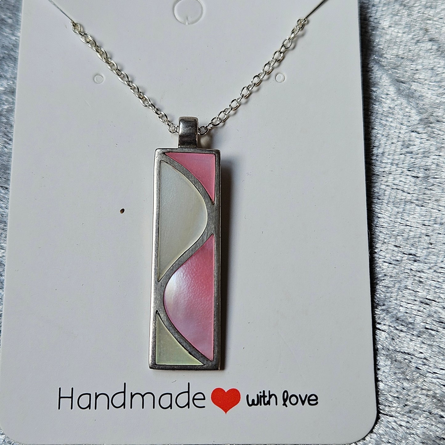 Vintage Sterling Silver Mother of Pearl Necklace