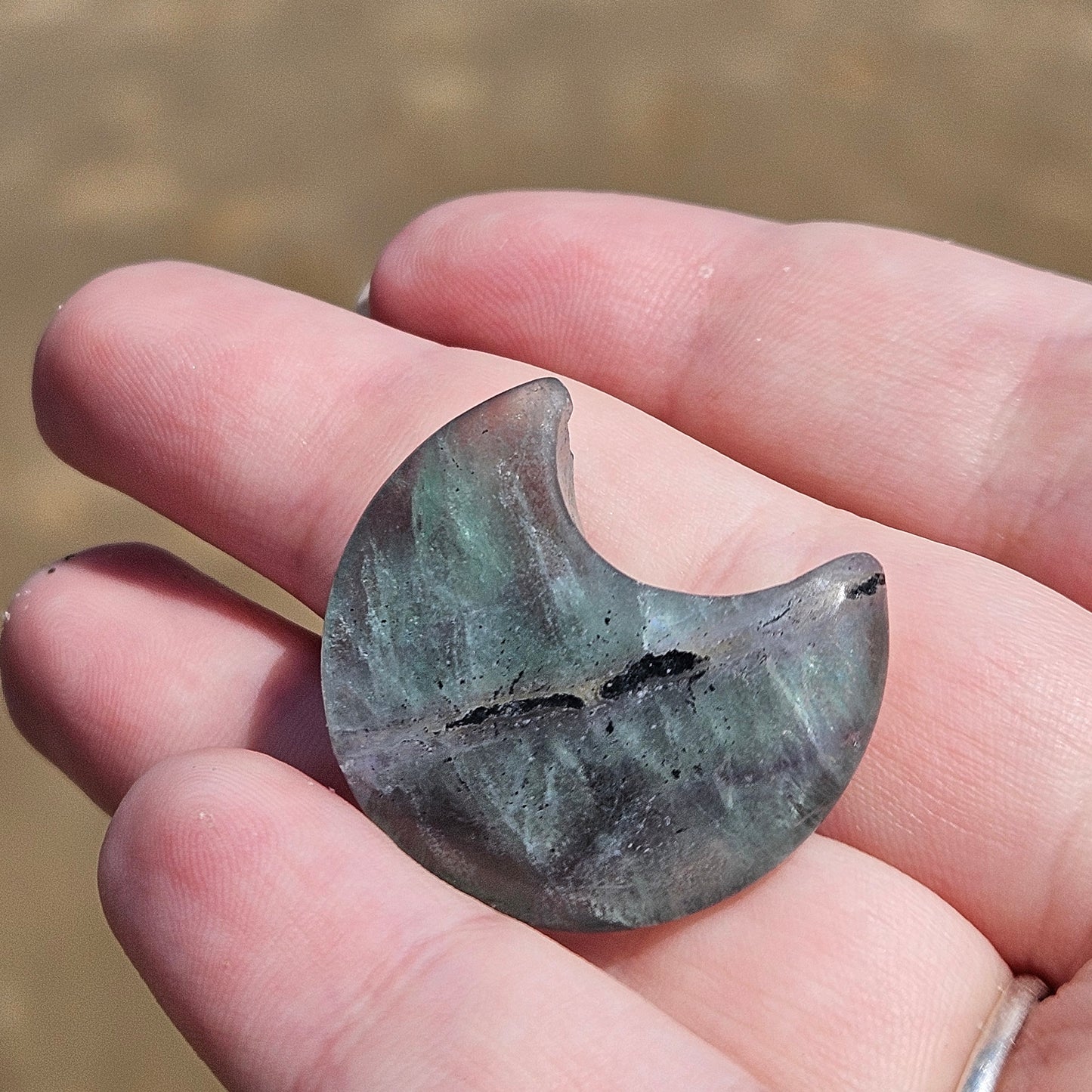 Fluorite Crescent Moon Carving