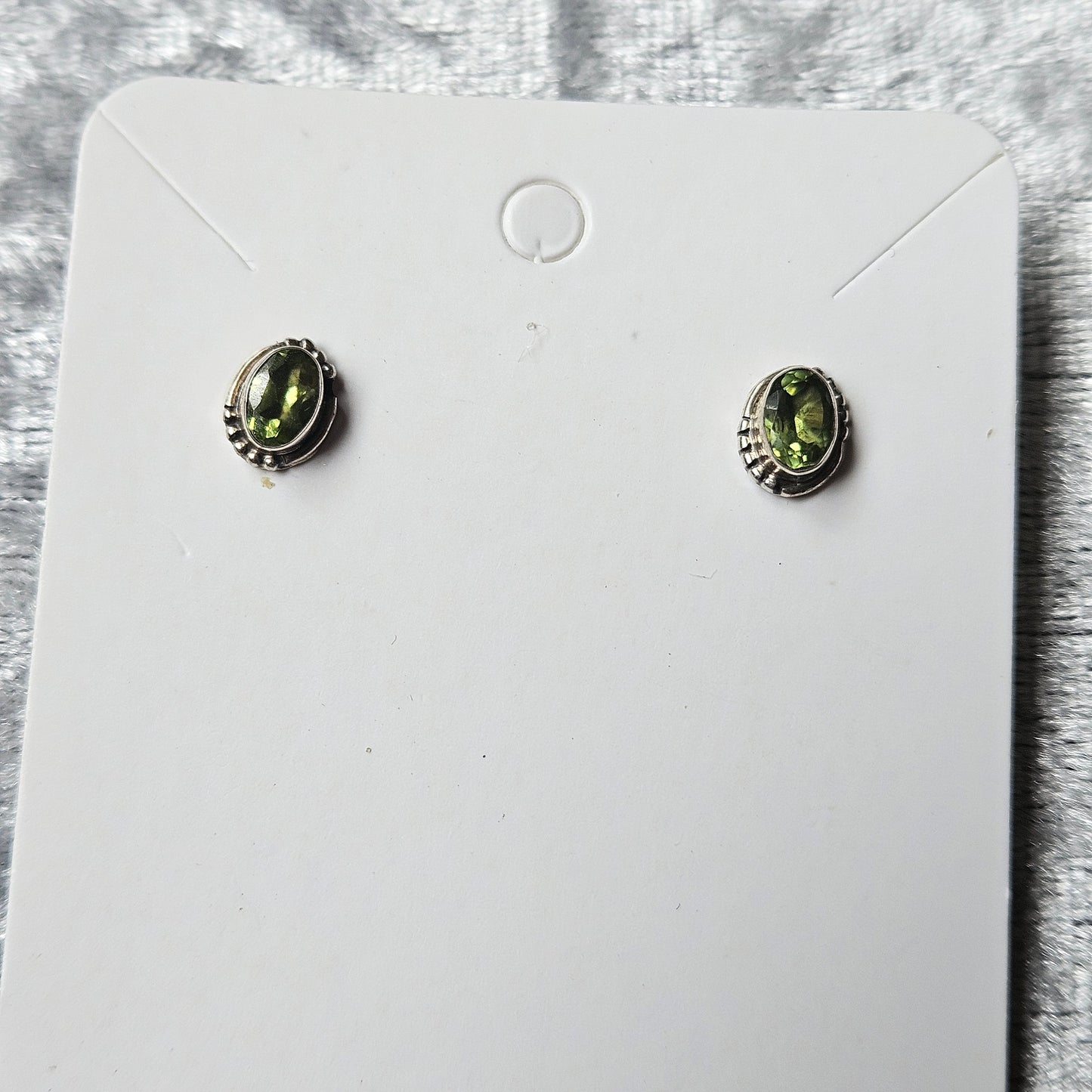 Sterling Silver Peridot Studs