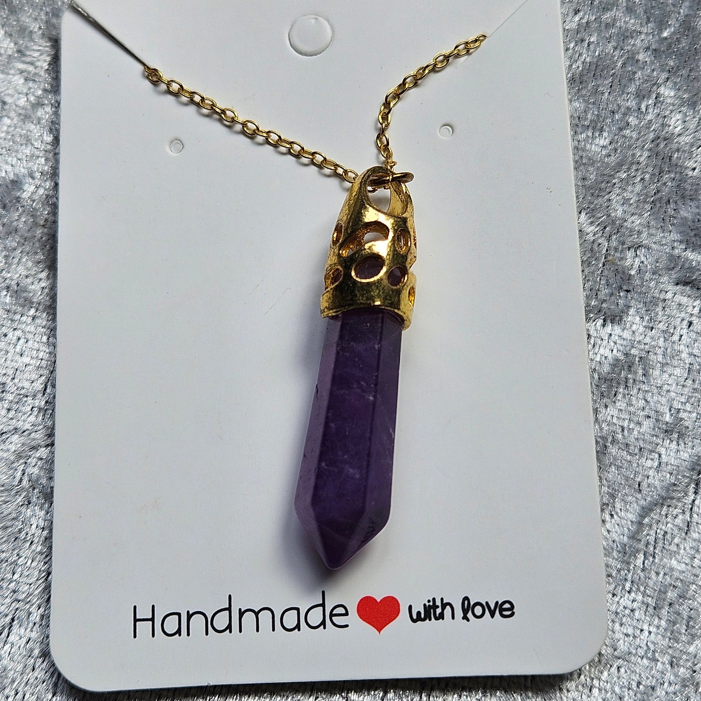 Gold Amethyst Necklace