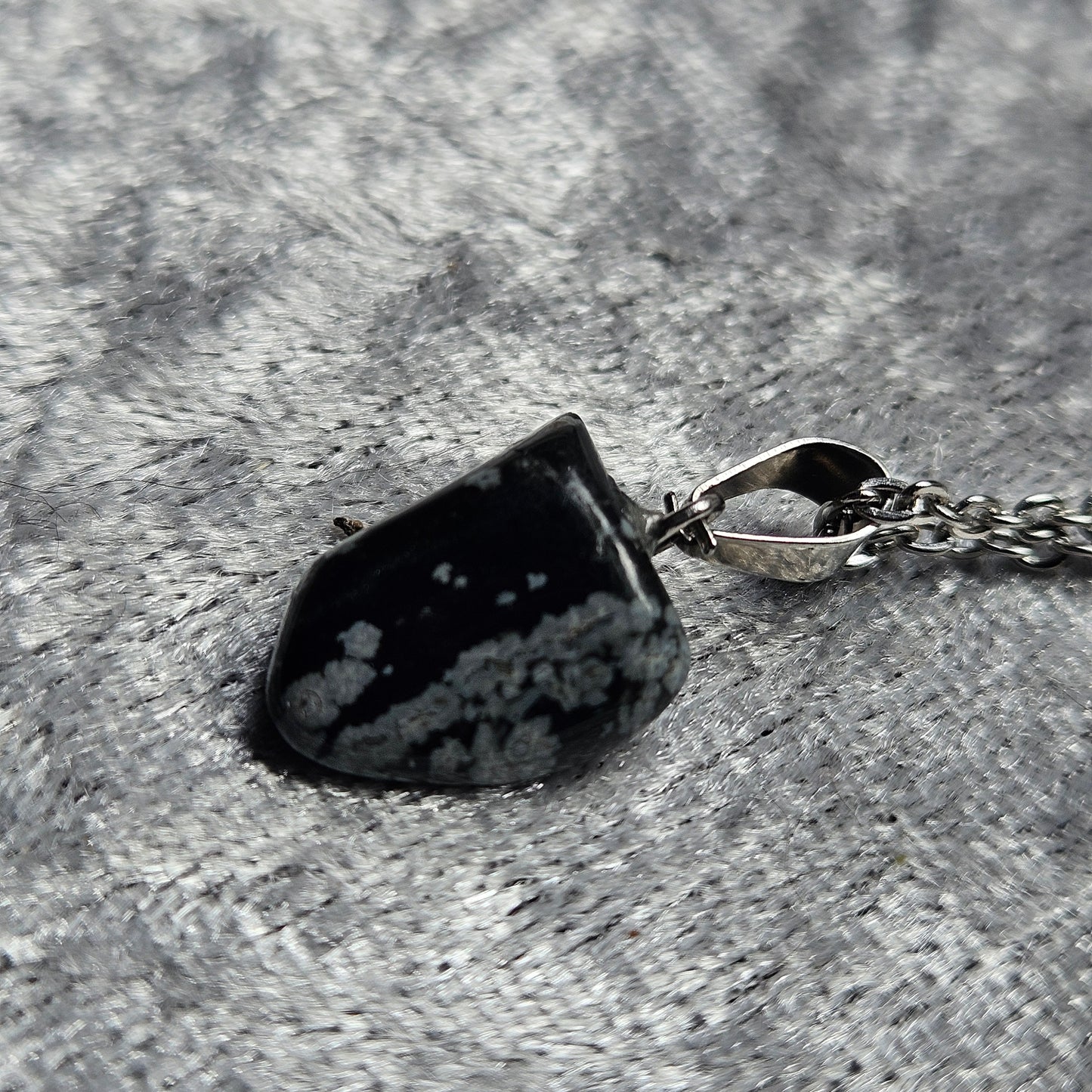 Snowflake Obsidian Necklace