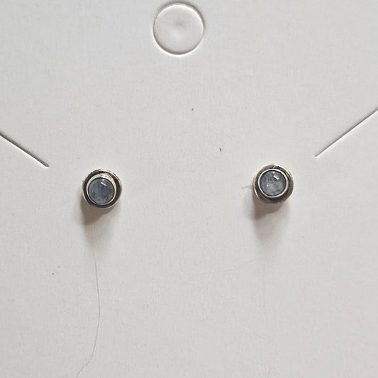 Sterling Silver Moonstone Studs
