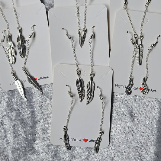 Dangly Feather Earrings