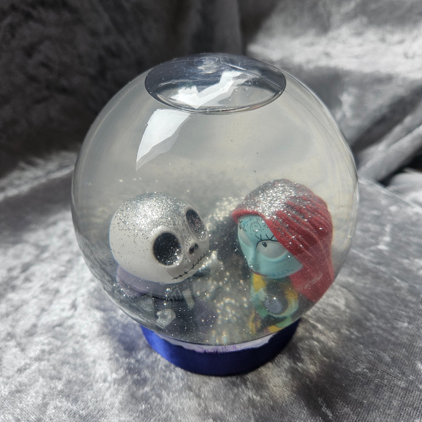 Jack and Sally Glitter Globe