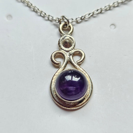Amethyst Sterling Silver Necklace