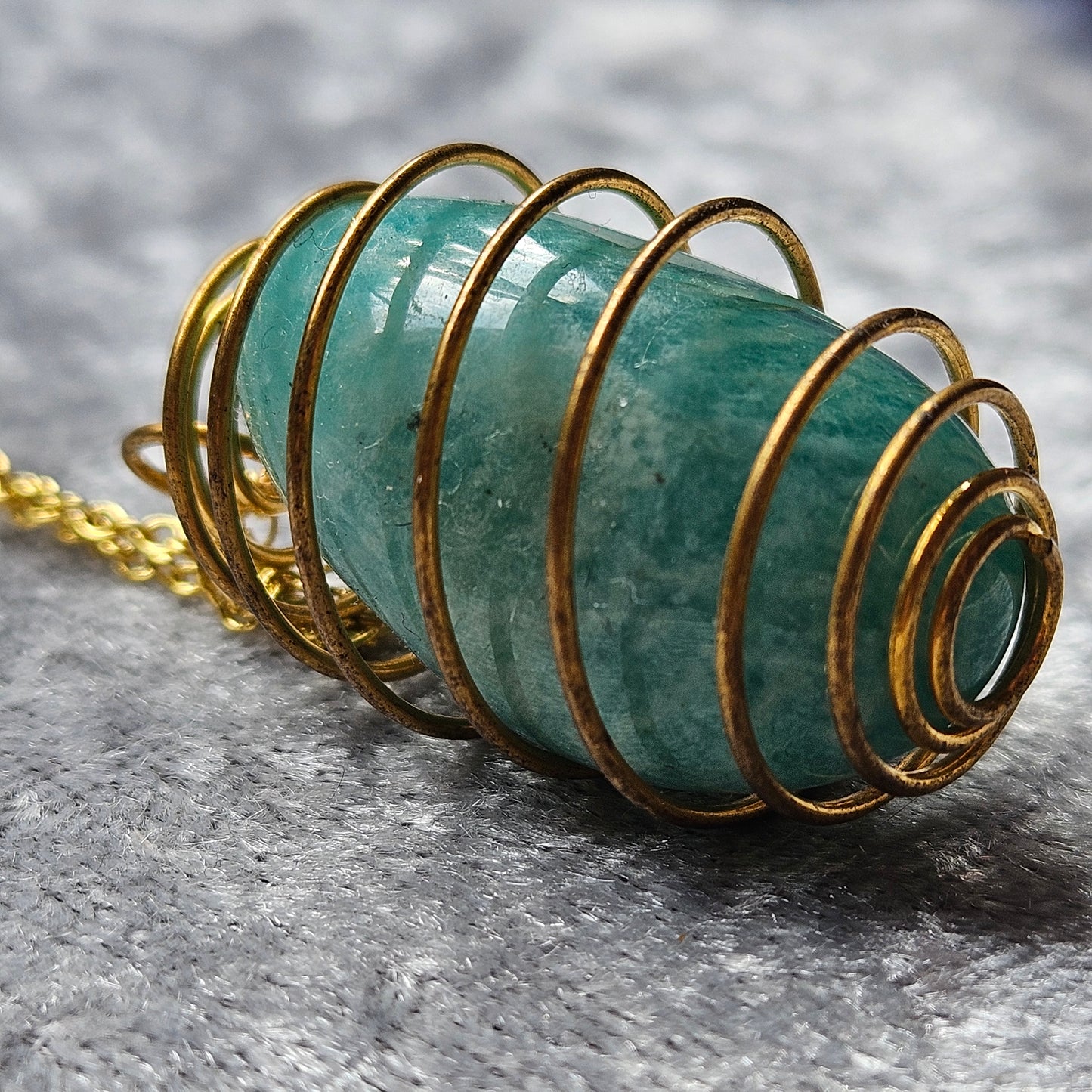 Amazonite Gold Necklace