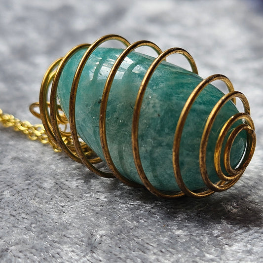 Amazonite Gold Necklace