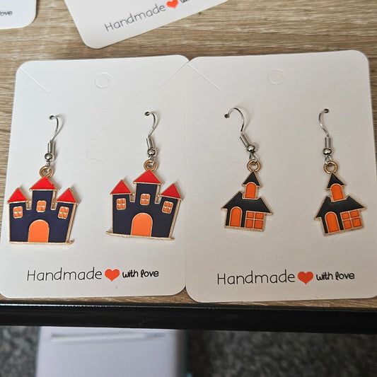 Haunted House Earrings