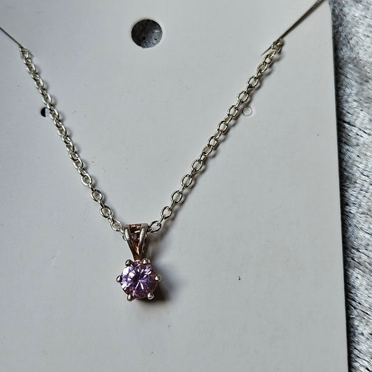 Sterling Silver Cubic Zirconia Necklace