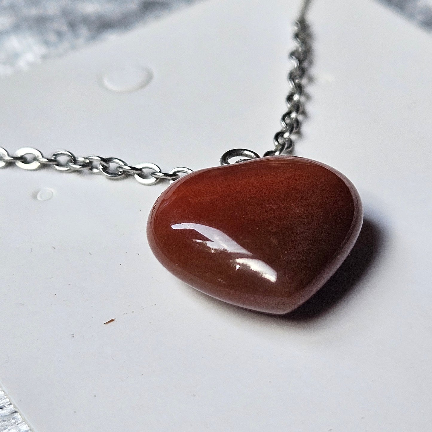 Carnelian Heart Necklace