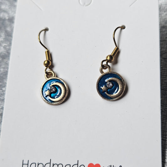 Tiny Moon Earrings
