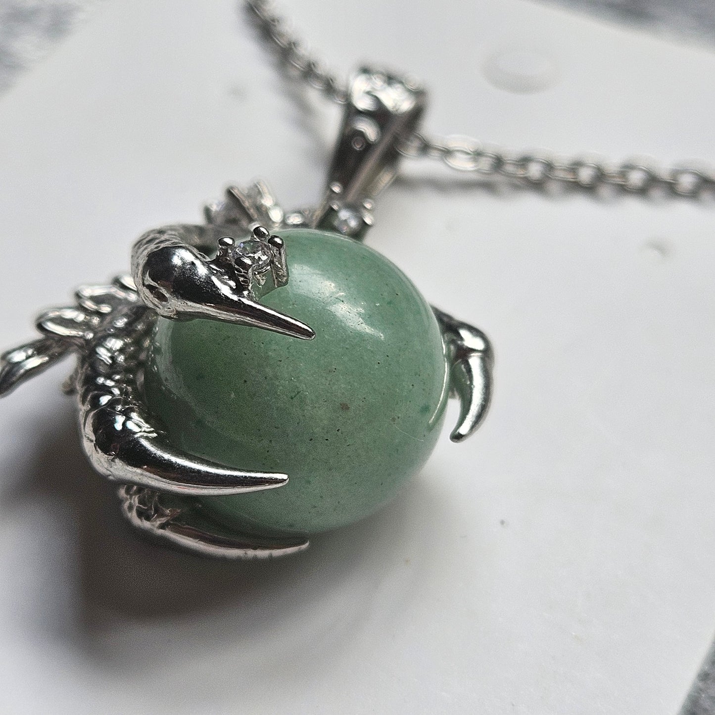 Green Aventurine Dragon Claw Necklace