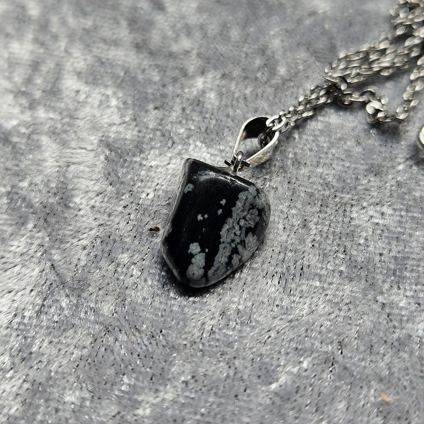 Snowflake Obsidian Necklace