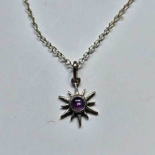 Sterling Silver Amethyst Necklace