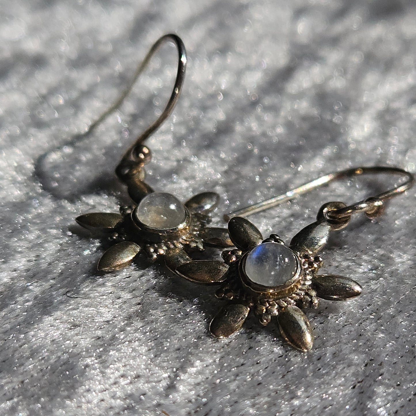 Sterling Silver Moonstone Earrings